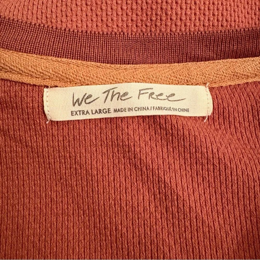 Free People Mikah Notch Neck Thermal longs sleeve top - Picture 9 of 12